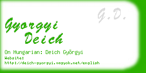 gyorgyi deich business card